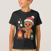Gingerbread Marshmallow Roaster Camng Christmas Tシャツ (正面)