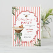 Gingerbread martini Stripe & Holiday Christmas  招待状 (スタンド正面)