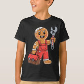 Gingerbread Mechanic Handyman Fixer Worker Christm Tシャツ (正面)