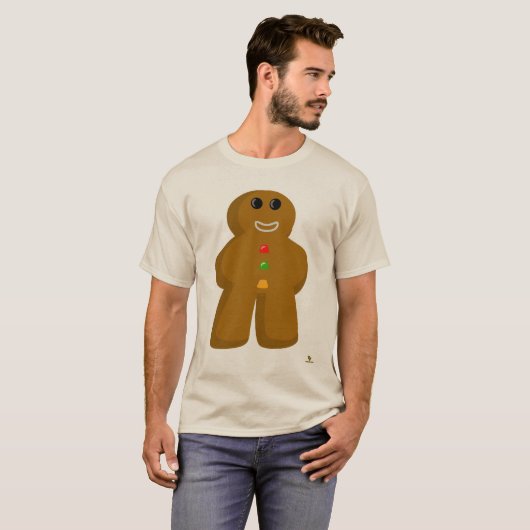 Gingerbread Meeple Fun Christmas Gamer Art Tシャツ (正面フル)