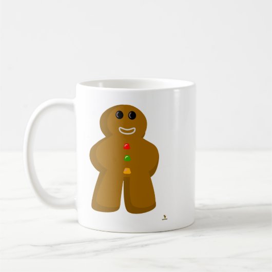 Gingerbread Meeple Game Holiday Art Joy コーヒーマグカップ (左)