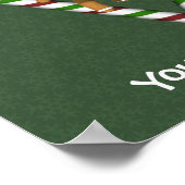 Gingerbread Men Candy Cane Heart Holiday ポスター (角)