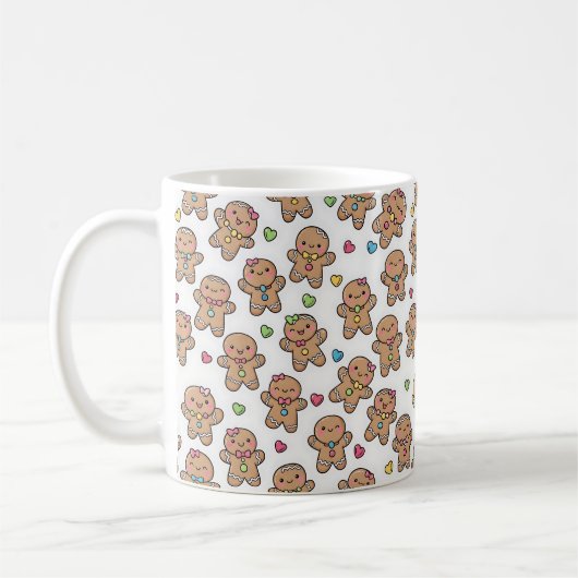 Gingerbread Men Christmas Coffee Mug コーヒーマグカップ (左)