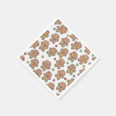 Gingerbread Men Christmas Napkins スタンダードカクテルナプキン (角)