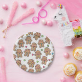 Gingerbread Men Christmas Paper Plates ペーパープレート (パーティー)
