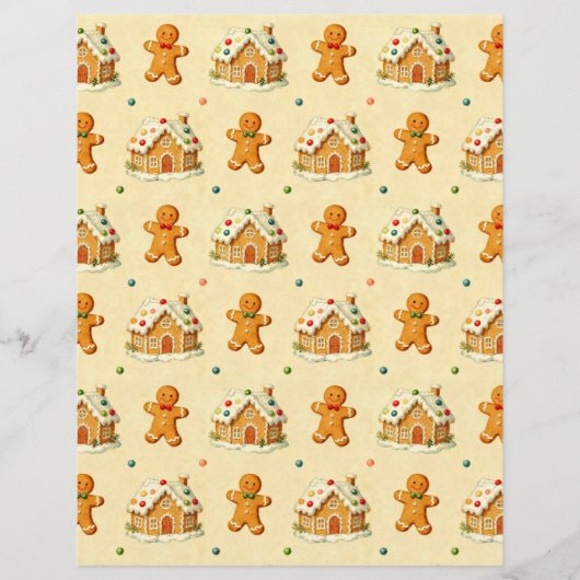 Gingerbread Men Scrapbook Paper (正面)