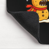 Gingerbread Monster Chase Funny Christmas Cookie X マウスパッド (コーナー)