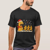 Gingerbread Monster Chase Funny Christmas Cookie X Tシャツ (正面)