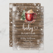 Gingerbread Mug Christmas Baby Shower Invitation 招待状 (正面/裏面)