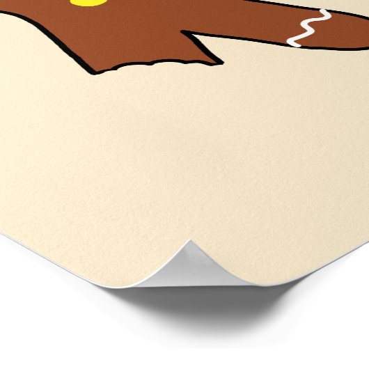 Gingerbread My Leg Hurts Humor Value ポスター (角)