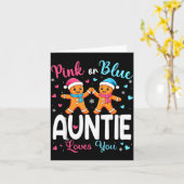 Gingerbread Nk Or Blue Auntie Loves You Christmas  カード (黄色い花)