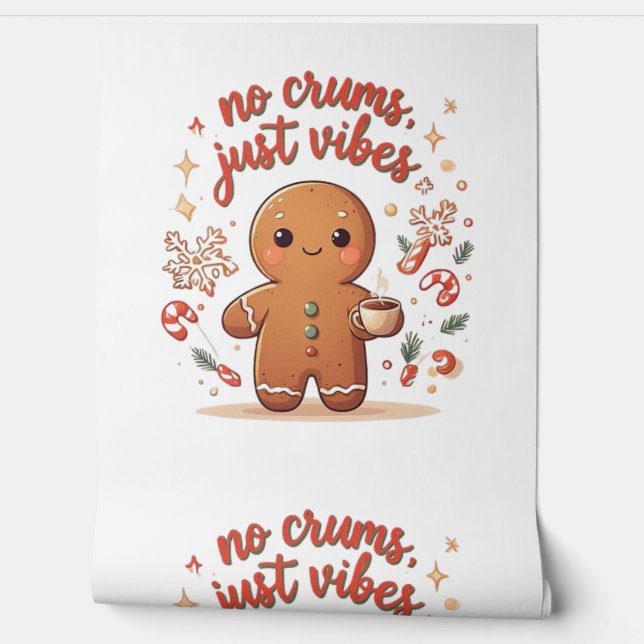 Gingerbread “No Crumbs Just Vibes” Christmas 壁紙 (ほどく)