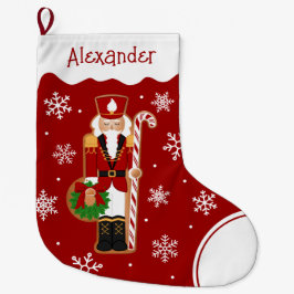 Gingerbread Nutcracker Soldier ラージクリスマスストッキング