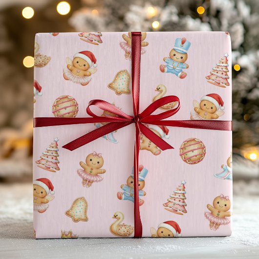 Gingerbread Nutcracker Wrapping Paper ラッピングペーパー