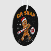 Gingerbread Oh Snap 67 Baseball オーナメント (正面)