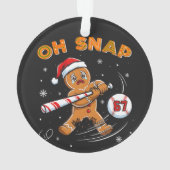 Gingerbread Oh Snap 67 Baseball オーナメント (裏面)