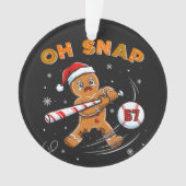 Gingerbread Oh Snap 67 Baseball オーナメント (正面)