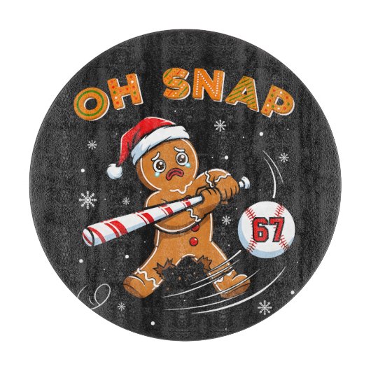Gingerbread Oh Snap 67 Baseball カッティングボード (正面)