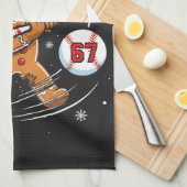 Gingerbread Oh Snap 67 Baseball キッチンタオル (四つ折り)