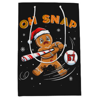 Gingerbread Oh Snap 67 Baseball ミディアムペーパーバッグ