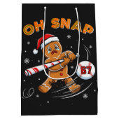 Gingerbread Oh Snap 67 Baseball ミディアムペーパーバッグ (裏面)