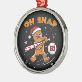 Gingerbread Oh Snap 67 Baseball メタルオーナメント (左)