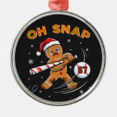 Gingerbread Oh Snap 67 Baseball メタルオーナメント (正面)