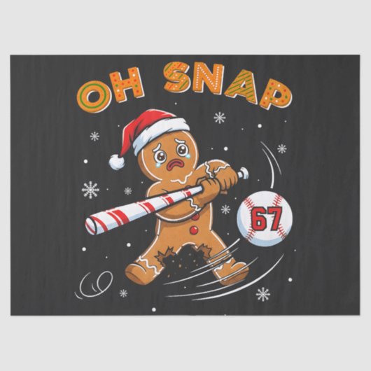 Gingerbread Oh Snap 67 Baseball 薄葉紙 (正面)