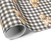 Gingerbread Parade On Gingham! ラッピングペーパー (ロールコーナー)