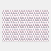 Gingerbread Pastel Chinoiserie Christmas Preppy ラッピングペーパーシート (正面2)