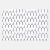 Gingerbread Pastel Chinoiserie Christmas Preppy ラッピングペーパーシート (正面)