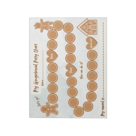 Gingerbread Potty Training Chart Notepad ノートパッド (回転)