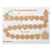 Gingerbread Potty Training Chart Notepad ノートパッド (正面)