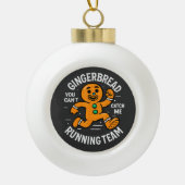 Gingerbread Running Team セラミックボールオーナメント (正面)