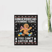 Gingerbread Running Team Christmas Run Runner Funn カード (正面)