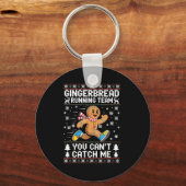Gingerbread Running Team Christmas Run Runner Funn キーホルダー (正面)