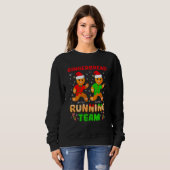 Gingerbread Running Team Gingerbread Cookie Christ スウェットシャツ (正面フル)
