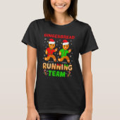 Gingerbread Running Team Gingerbread Cookie Christ Tシャツ (正面)