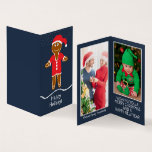 Gingerbread Santa、家族写真クリスマスカード 名刺<br><div class="desc">Gingerbread Santa、家族の写真クリスマスカードby The Business Card Store.これらのカードは、あなたの平均的なクリスマスカードに代わる賢くて安い方法である。このホリデーシーズンに家族や友人に手渡すだけ。</div>
