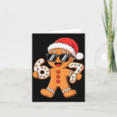 Gingerbread Santa With Sungles Holding 67 Cookies  カード (正面)