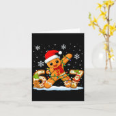 Gingerbread Six Seven 67 Meme 6 7 Funny Christmas  カード (黄色い花)