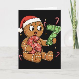 Gingerbread Six Seven 67 Meme 6 7 Funny Christmas  カード