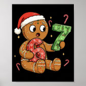Gingerbread Six Seven 67 Meme 6 7 Funny Christmas ポスター (正面)