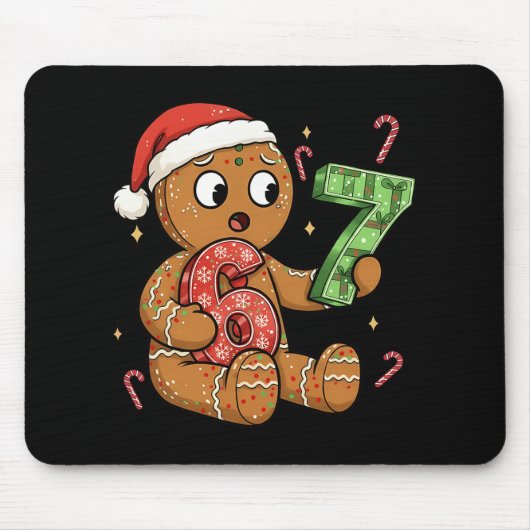 Gingerbread Six Seven 67 Meme 6 7 Funny Christmas  マウスパッド (正面)