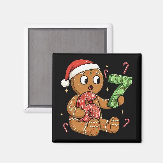 Gingerbread Six Seven 67 Meme 6 7 Funny Christmas  マグネット (正面/裏面)