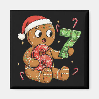 Gingerbread Six Seven 67 Meme 6 7 Funny Christmas  マグネット