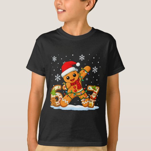 Gingerbread Six Seven 67 Meme 6 7 Funny Christmas  Tシャツ (正面)
