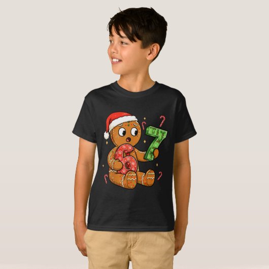 Gingerbread Six Seven 67 Meme 6 7 Funny Christmas  Tシャツ (正面フル)