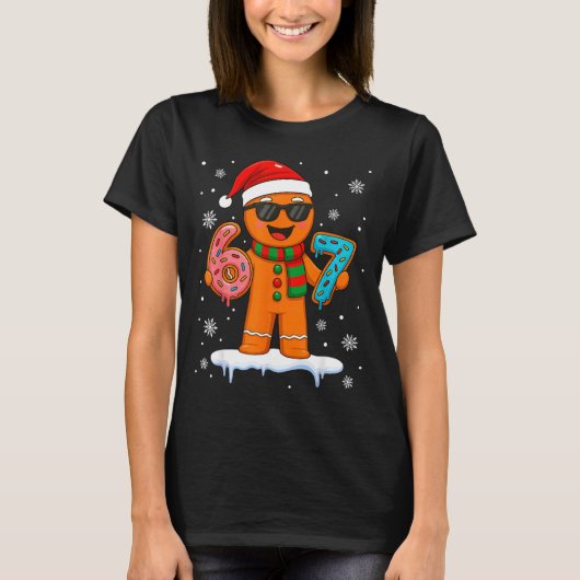 Gingerbread Six Seven 67 Meme 6 7 Funny Christmas Tシャツ (正面)