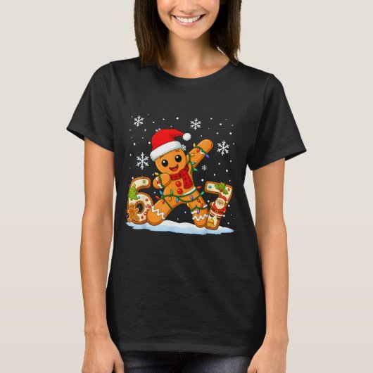 Gingerbread Six Seven 67 Meme 6 7 Funny Christmas  Tシャツ (正面)